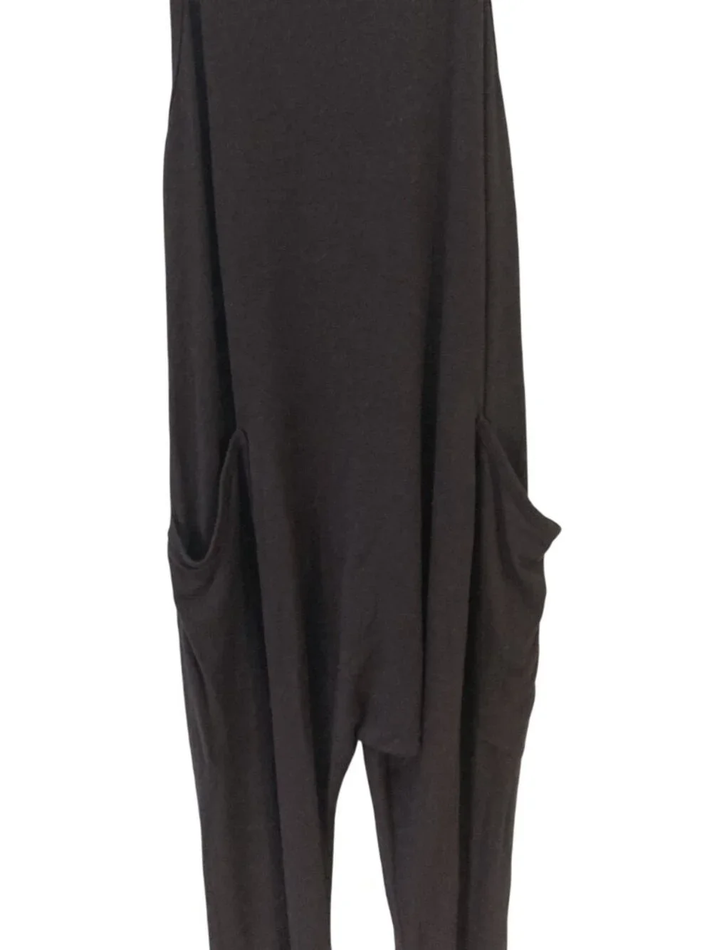 Antistar Womens Black Sleeveless Drop Crotch Jumpsuit With Pockets Size M Made i - Picture 4 of 6